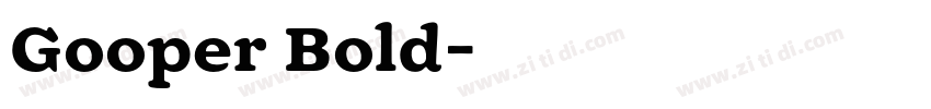 Gooper Bold字体转换
